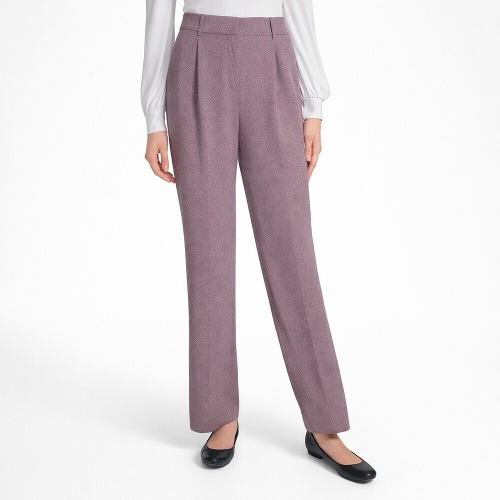 DKNY Mauve Straight-Leg Dress Pants